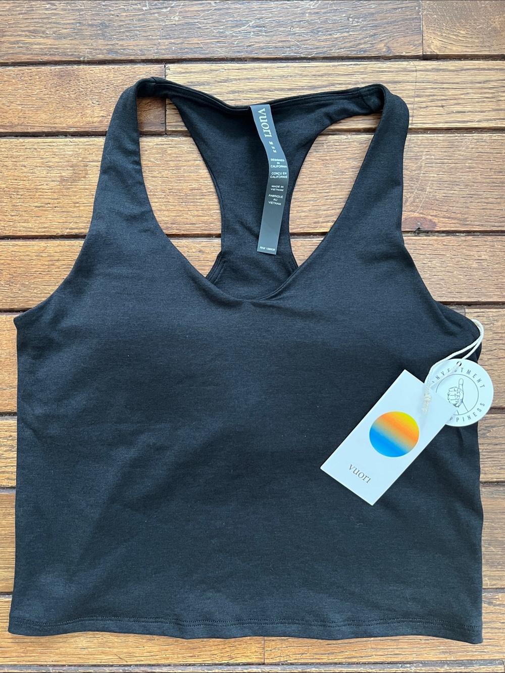 Vuori Black Halo Performance Racerback Tank Size Medium NWT